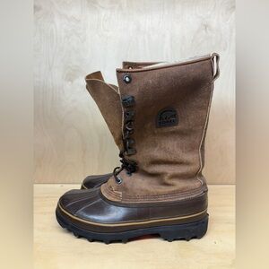 Vintage Sorel Brown Leather Winter Boots